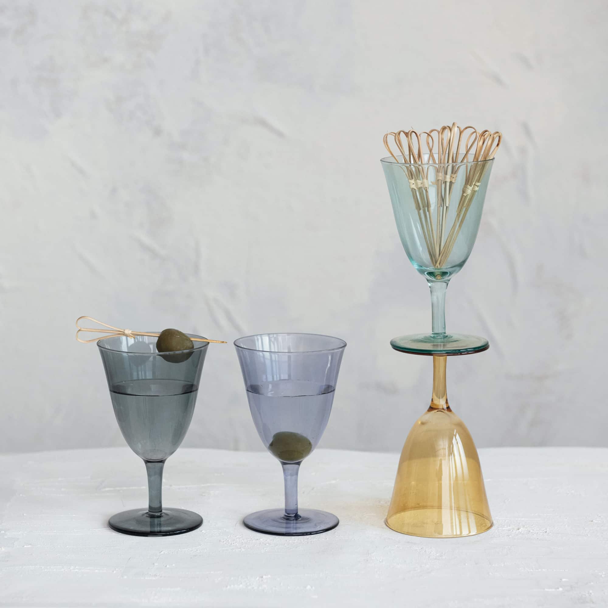 Hello Honey 8oz. Stemmed Wine Glass Set, 4ct.